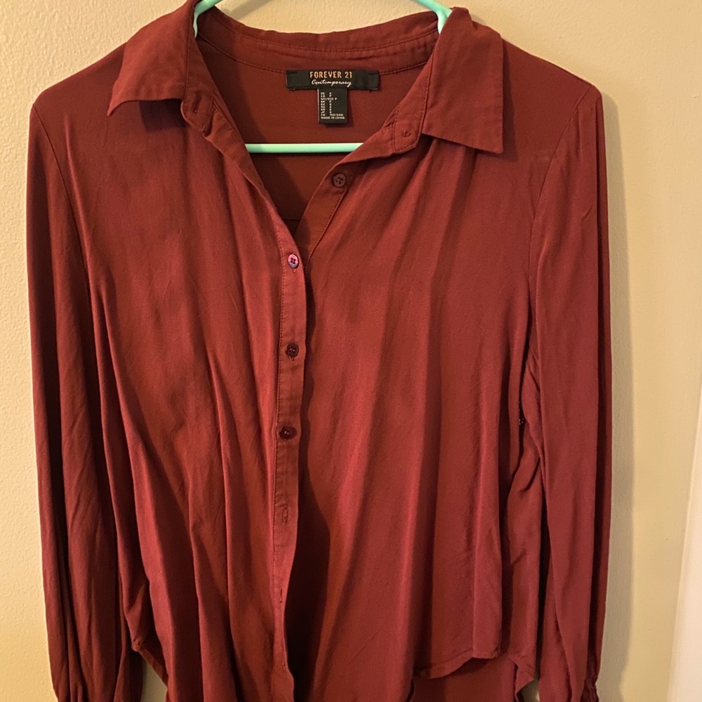 Dark Red Blouse